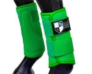 Green "Air Vent" Brushing Boots