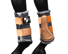 Load image into Gallery viewer, Charcoal &amp; Rose Gold Brushing Boots