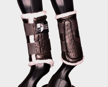 Load image into Gallery viewer, Metallic Chocolate Croc Brushing Boots
