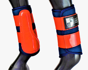 Navy and Red "Air Vent" Brushing Boots