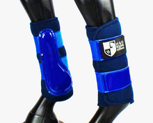 Load image into Gallery viewer, Navy and Royal &quot;Air Vent&quot; Brushing Boots
