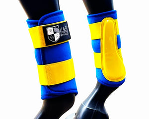 Royal and Yellow "Air Vent" Brushing Boots