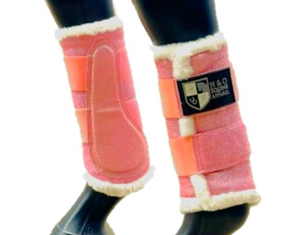Pink Glitter Brushing Boots