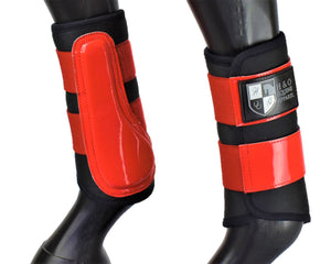 Black and Red "Air Vent" Brushing Boots