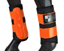 Load image into Gallery viewer, Black and Orange &quot;Air Vent&quot; Brushing Boots