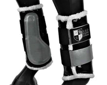 Load image into Gallery viewer, Black &amp; Silver Brushing Boots