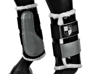 Black & Silver Brushing Boots
