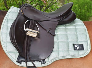 Mint Sparkle Forward Cut Saddle Pad (3" quilt) - Small Pony Size