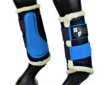 Load image into Gallery viewer, Navy &amp; Aqua Brushing Boots