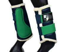 Load image into Gallery viewer, Navy &amp; Green Brushing Boots