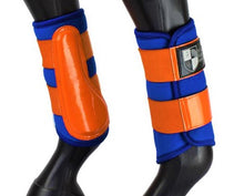 Load image into Gallery viewer, Royal and Orange &quot;Air Vent&quot; Brushing Boots