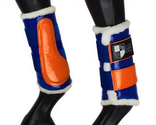 Royal & Orange Brushing Boots - end of line (cob and full)