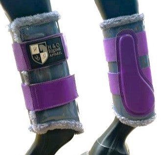 Charcoal and Plum Brushing Boots (end of line)