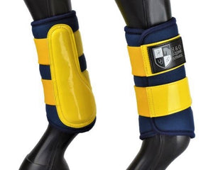 Navy and Yellow "Air Vent" Brushing Boots